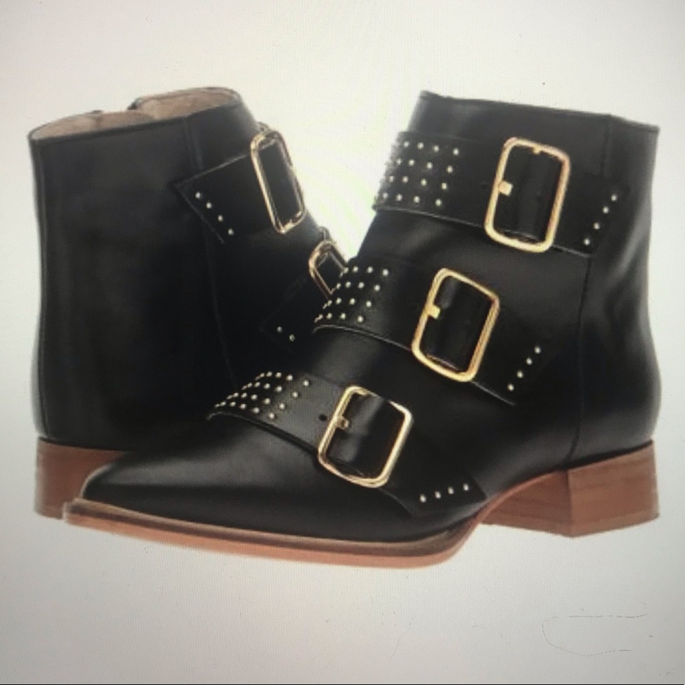 Matt Bernson Rina Studded Bootie Black w/ Gold